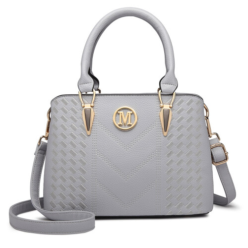Miss Lulu (Light Grey) Women's Zip Top Multiway Bag 2