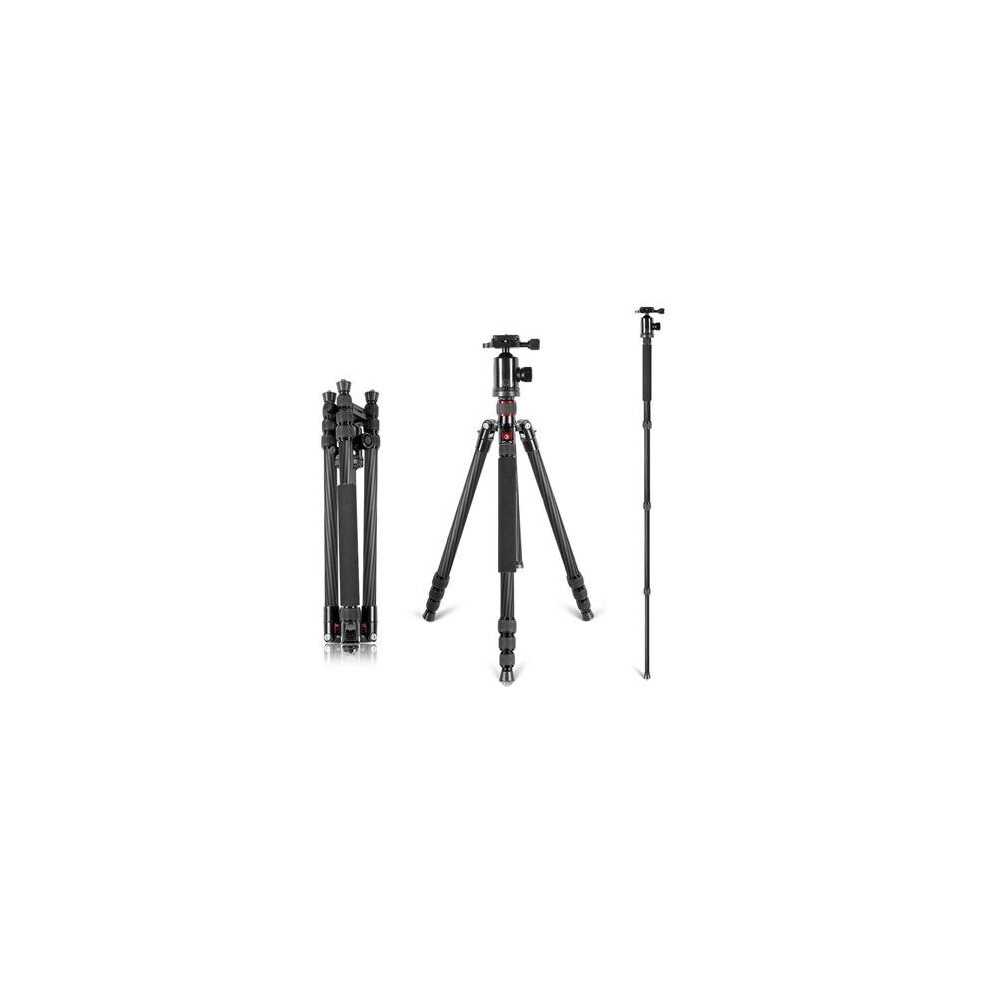 Neewer Carbon Fiber 66 inches/168 centimeters Camera Tripod Monopod with 360 Degree Ball Head,1/4 inch Quick Shoe Plate,Bag