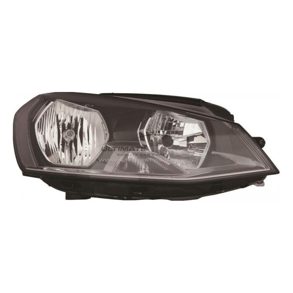 Volkswagen Golf Mk7 Hatchback 10/2012-> Headlight Headlamp Drivers Side Black 5057795043953