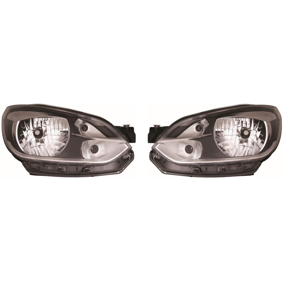 Vw Up Hatchback 2012-12/2016 Chrome Surround Headlights Headlamps Pair O/S & N/S 5057795041560