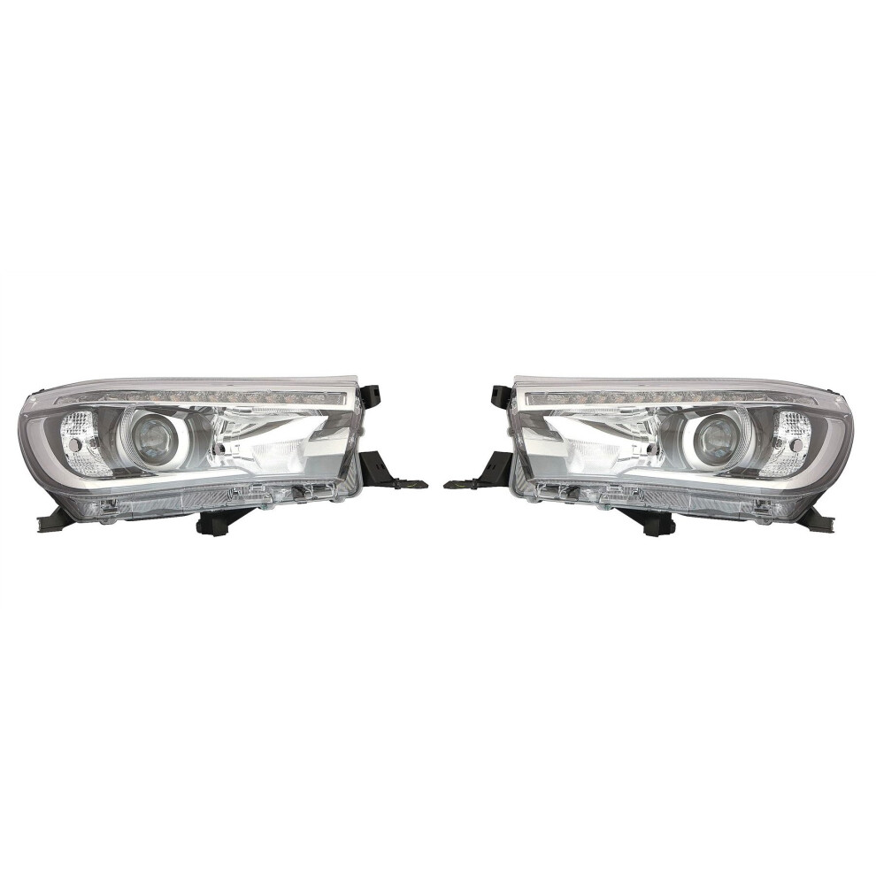 Toyota Hi-Lux Pickup 6/2016-> Headlights Headlamps Led Drl 1 Pair O/S & N/S 5057795023887
