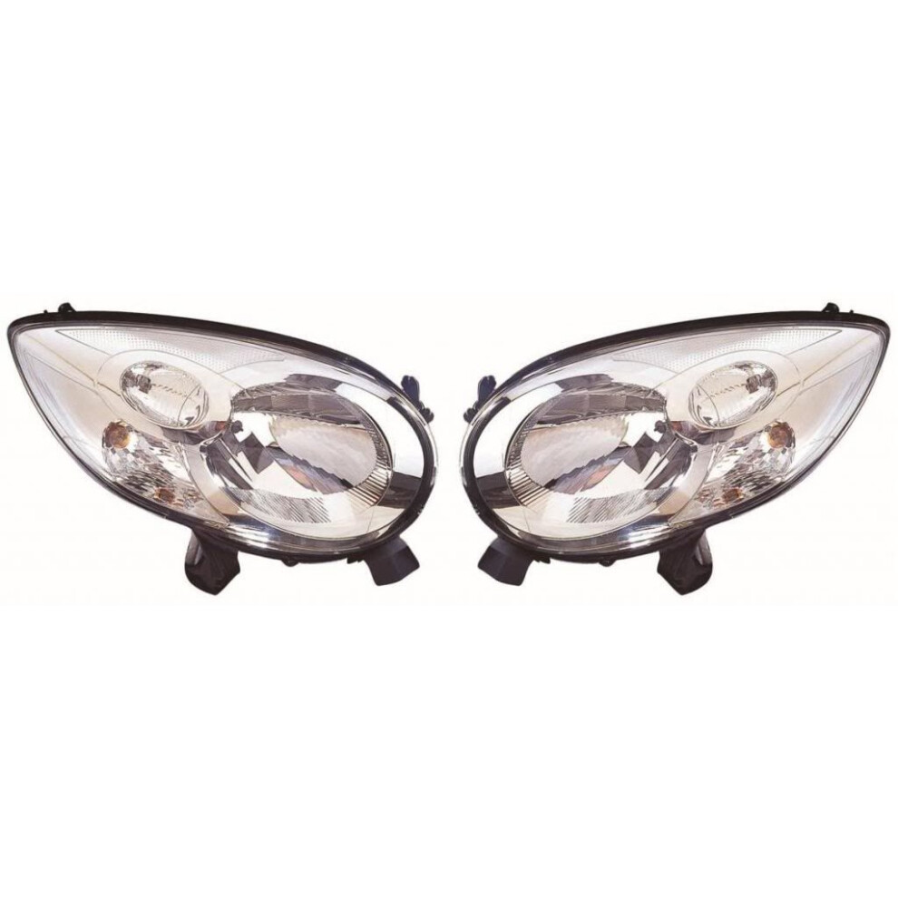 Citroen C1 Mk1 Hatchback 2005-2014 Halogen Headlights Headlamps 1 Pair O/S & N/S 5057795039048