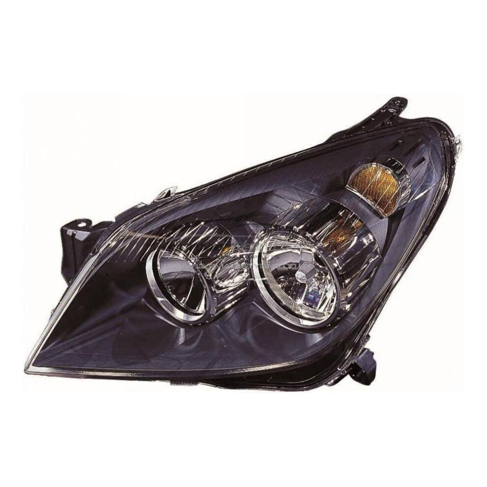 Vauxhall Astra H Mk5 Van 5/2004-6/2007 Headlight Headlamp Passenger Side Black 5057795028837