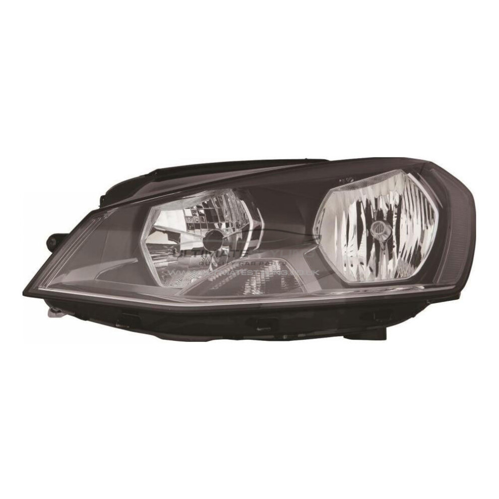Volkswagen Golf Mk7 Hatchback 10/2012-> Headlight Headlamp Passenger Side Black 5057795043977