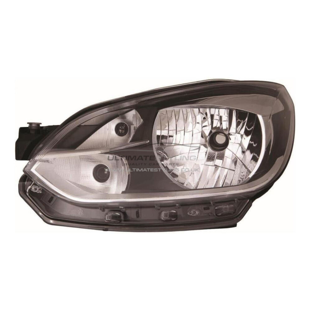 Vw Up Hatchback 2012-12/2016 Chrome Surround Headlight Headlamp Passenger Side 5057795041584
