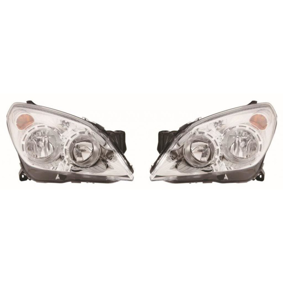 Vauxhall Astra H Mk5 Hatchback 6/2007-2011 Chrome Headlights Headlamps 1 Pair 5057795028875