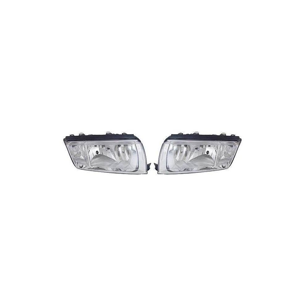 Skoda Fabia Mk1 Hatchback 2000-2007 Chrome Headlights Headlamps 1 Pair O/S & N/S