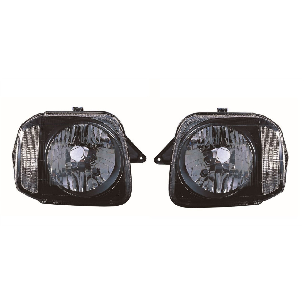 Suzuki Jimny 2013-> Inner Headlights Headlamps 1 Pair O/S & N/S Black 5057795024150