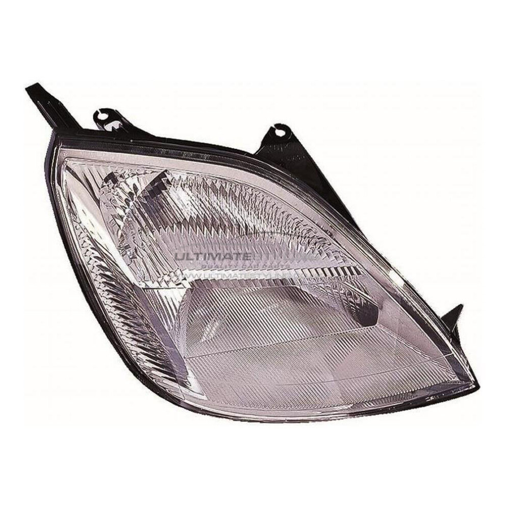 Ford Fiesta Mk6 Hatchback 2002-2005 Chrome Headlight Headlamp Drivers Side O/S 5057795026567