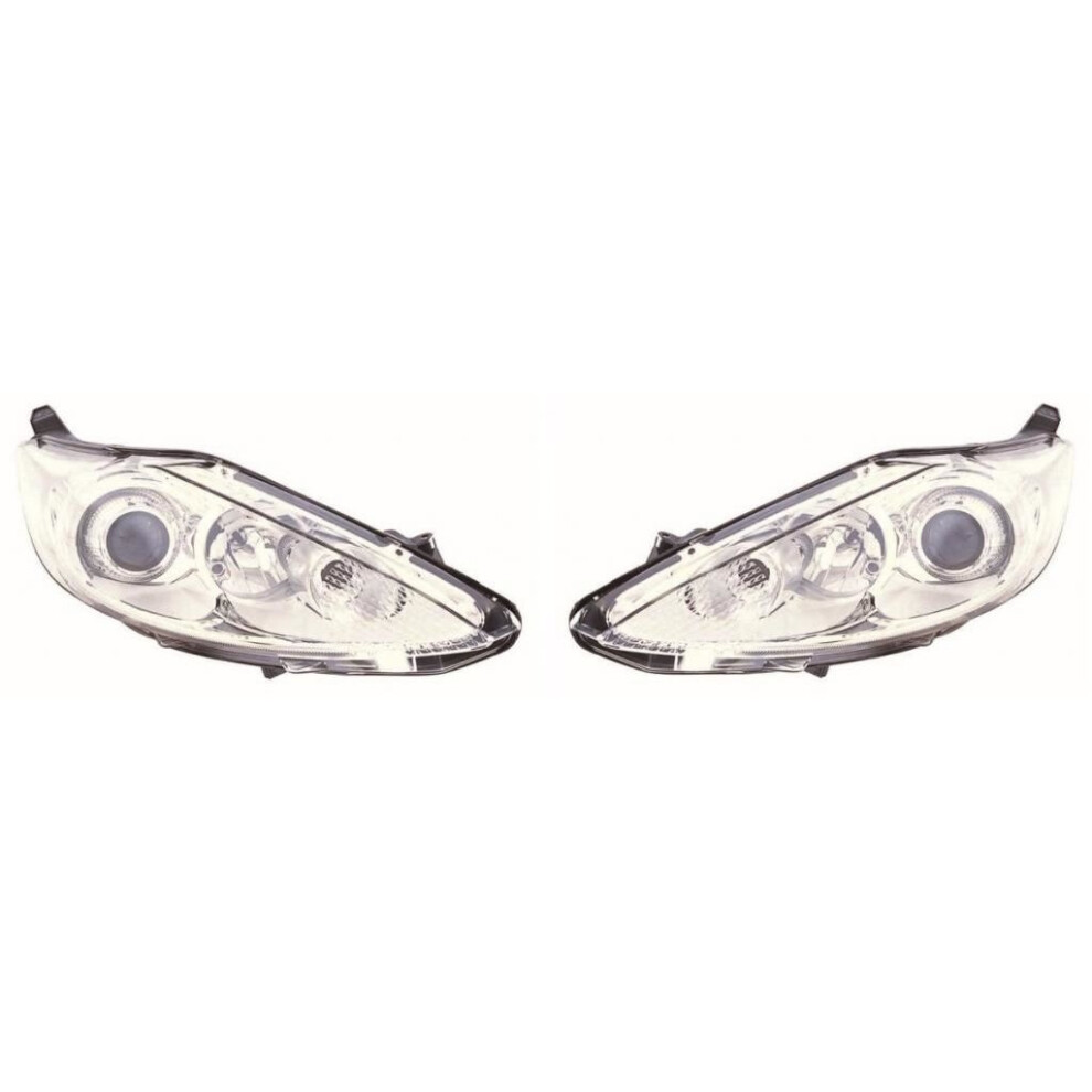 Ford Fiesta Mk7 Zetec Hatchback 10/2008-2012 Headlights Lamps 1 Pair O/S & N/S 5057795026673