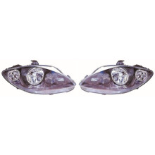 Seat Leon Mk2 Hatchback 9/2005-9/2009 Black Headlights Headlamps Pair O/S & N/S