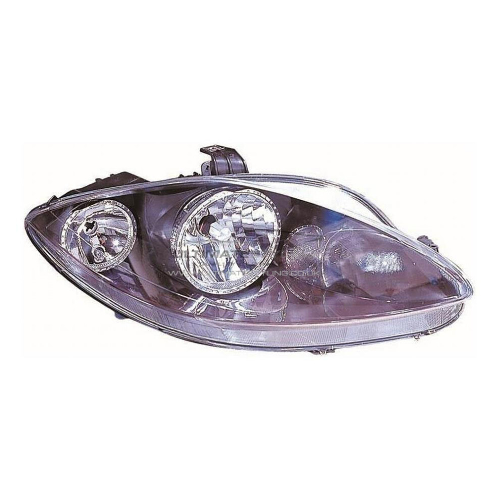 Seat Leon Mk2 Hatchback 9/2005-9/2009 Headlight Headlamp Drivers Side O/S Black 5057795041904
