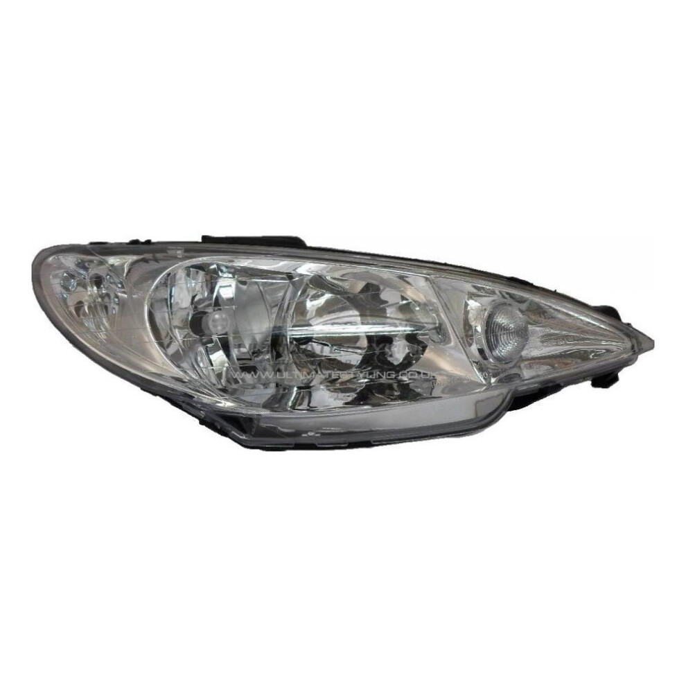 Peugeot 206 Hatchback 1998-6/2003 Twin Reflector Headlight Lamp Drivers Side O/S 5057795031783