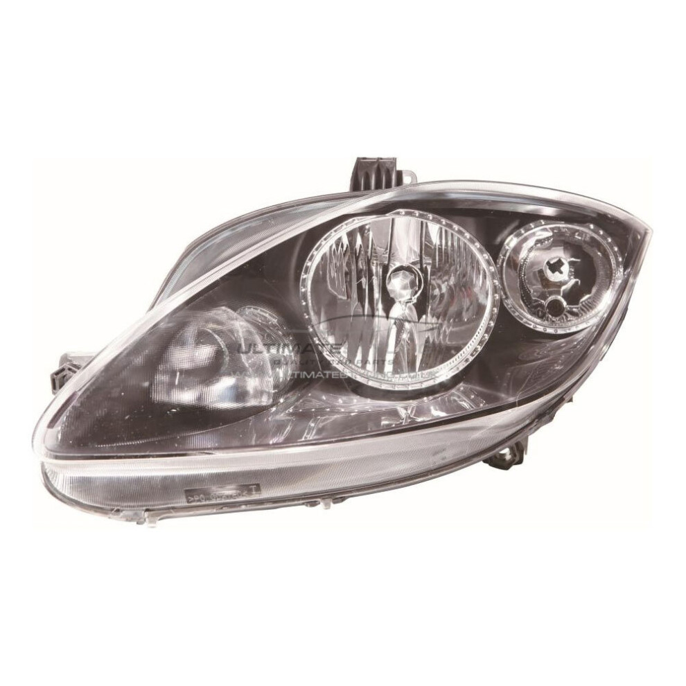 Seat Leon Mk2 Hatchback 6/2009-6/2013 Headlight Headlamp Passenger Side Black 5057795042000
