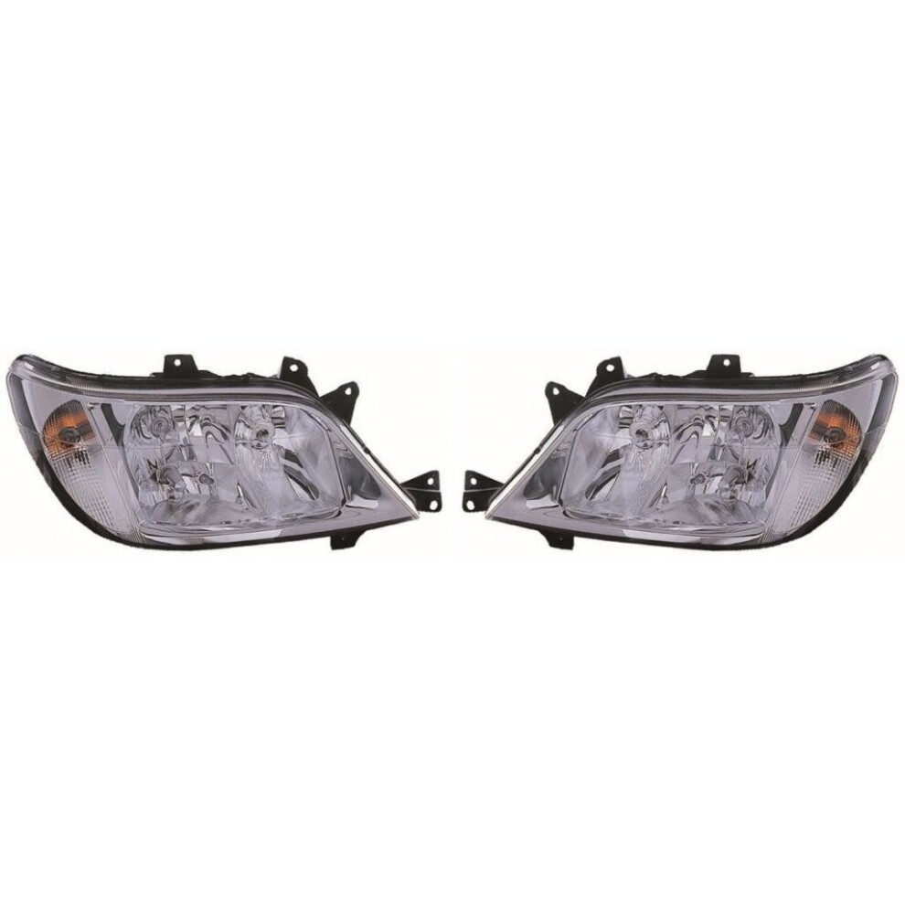 Mercedes Sprinter Mk1 Van 2003-2006 Headlights Headlamps No Fog 1 Pair O/S & N/S 5057795042048
