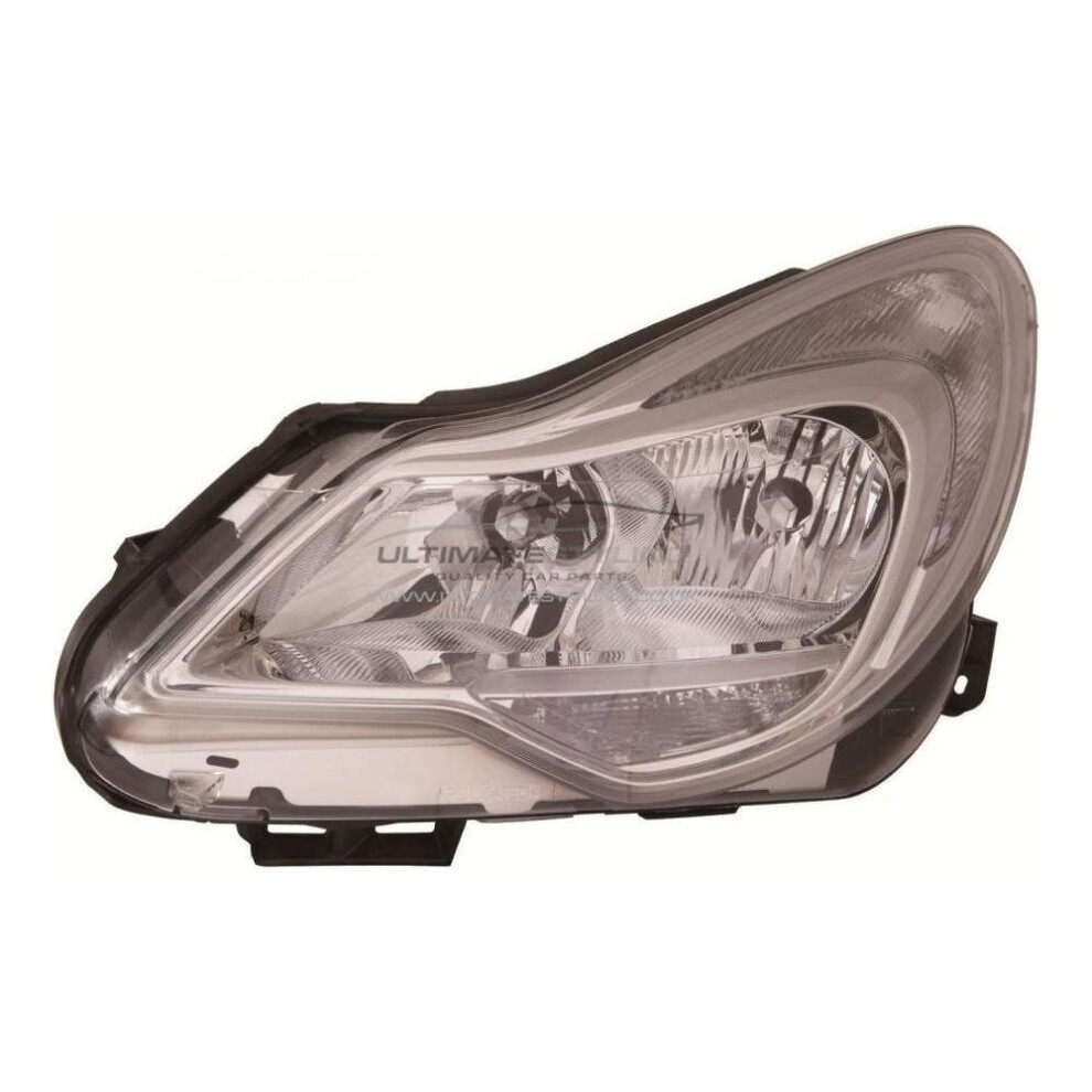 Vauxhall Corsa D Mk3 Hatchback 2011-4/2015 Chrome Headlight Lamp Passenger Side 5057795029490