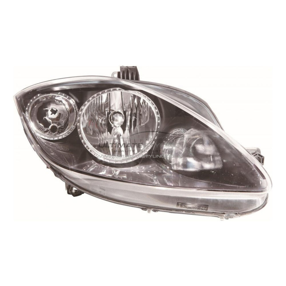 Seat Leon Mk2 Hatchback 6/2009-6/2013 Headlight Headlamp Drivers Side O/S Black 5057795041980