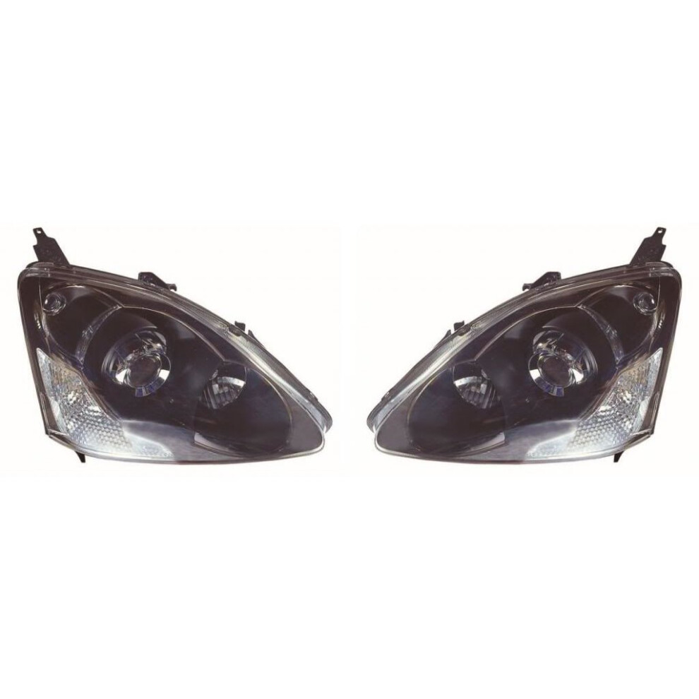 Honda Civic Mk7 Type R Hatchback 10/2003-4/2006 Headlights Lamps Pair O/S & N/S