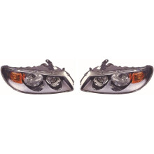 For Nissan Almera N16 Hatchback 2/2003-2006 Black Headlights Headlamps 1 Pair