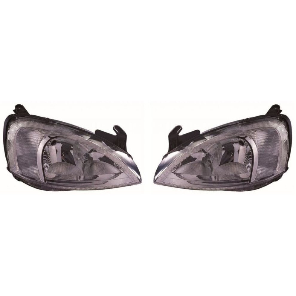 Vauxhall Combo Mk2 (H7/H7) Van 10/2001-6/2002 Headlights Lamps 1 Pair O/S & N/S