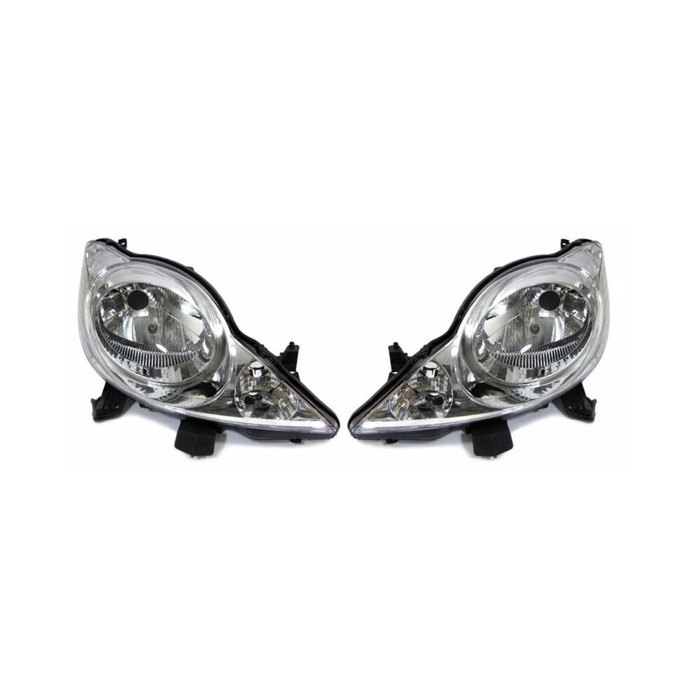 Peugeot 107 Hatchback 2005-6/2012 Halogen Headlights Headlamps 1 Pair O/S & N/S
