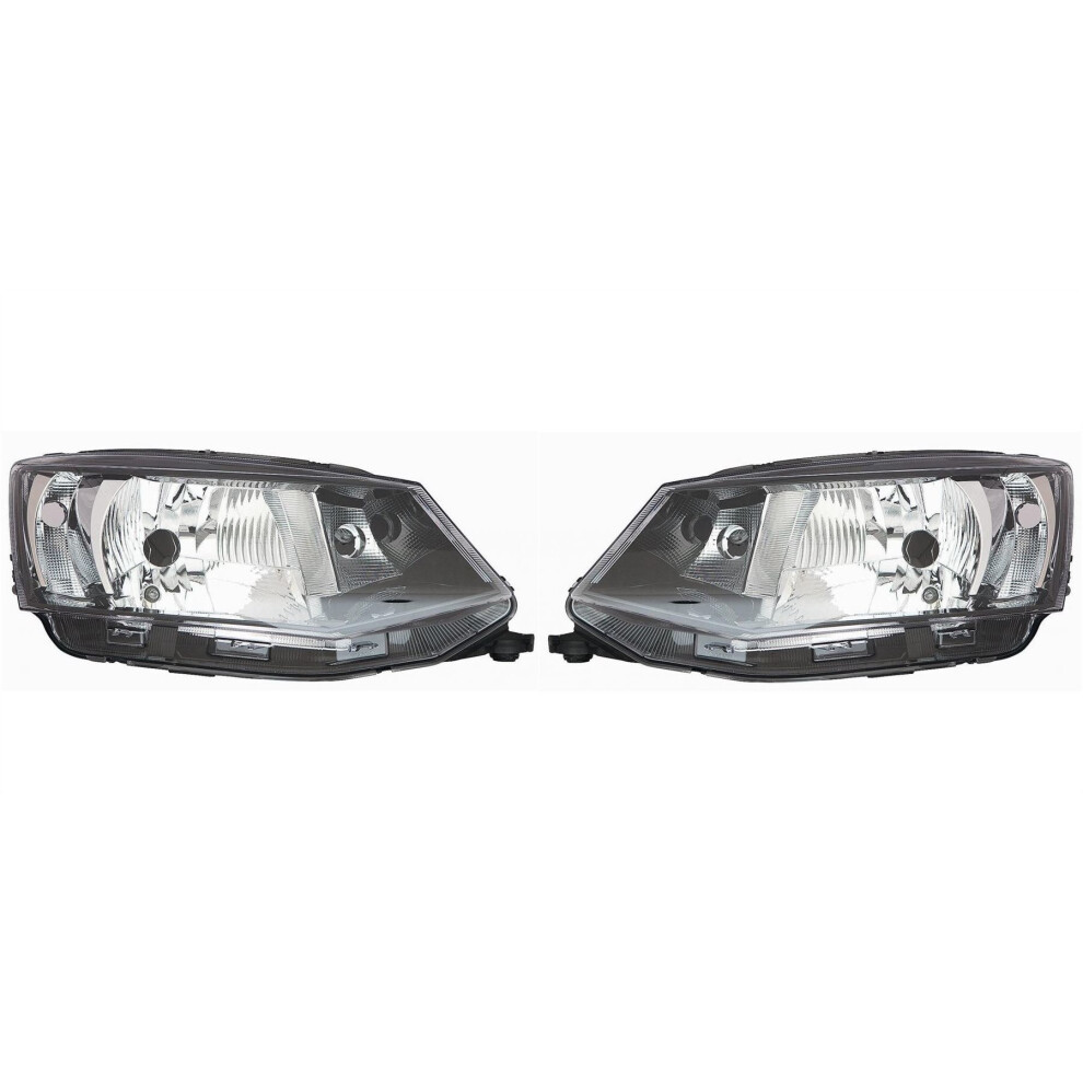 Skoda Fabia Hatchback 11/2014-> Chrome Inner Headlights Headlamps 1 Pair 5057795037587
