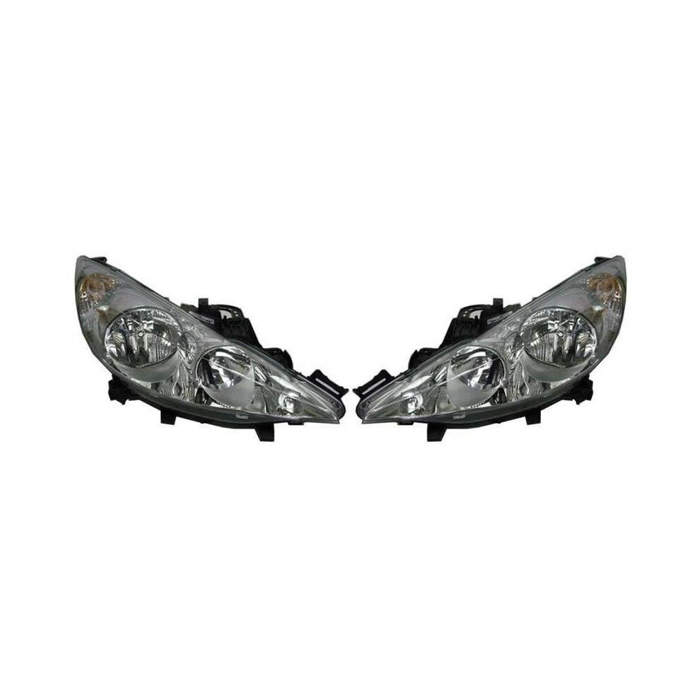 Peugeot 207 Hatchback 5/2010-2013 Non Projector Headlights Lamps Pair O/S & N/S 5057795032551
