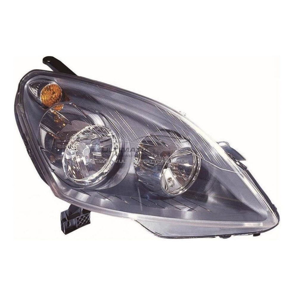 Vauxhall Zafira Mk2 7/2005-3/2008 Headlight Headlamp Drivers Side O/S Black 5057795030014