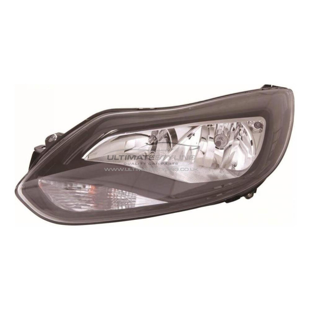 Ford Focus Mk3 Titanium Estate 2/2011-2014 Headlight Lamp Passenger Side Black 5057795027526