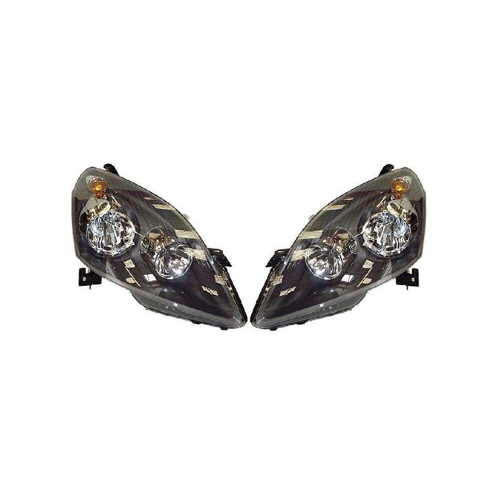 Vauxhall Zafira Mk2 Mpv 2011-2014 Headlights Headlamps 1 Pair O/S & N/S Black 5057795029988