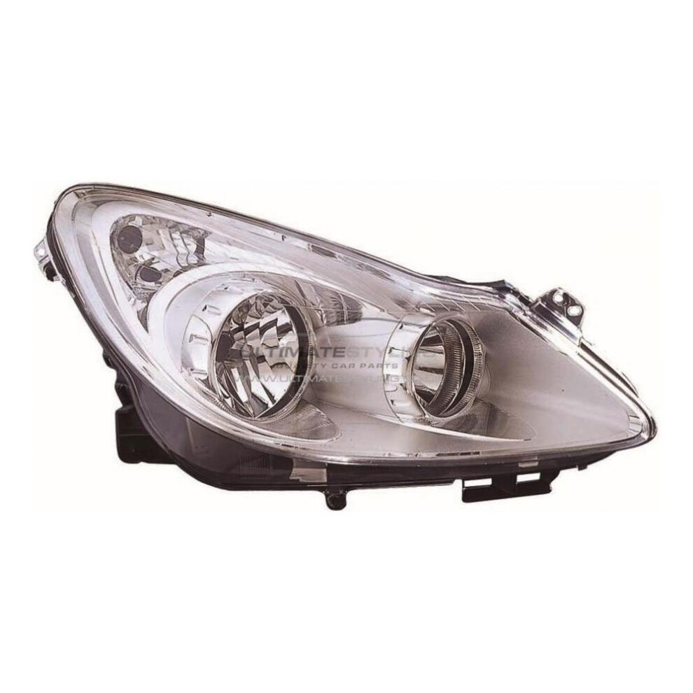 Vauxhall Corsa D Mk3 Hatchback 2006-7/2011 Chrome Headlight Lamp Drivers Side 5057795030052