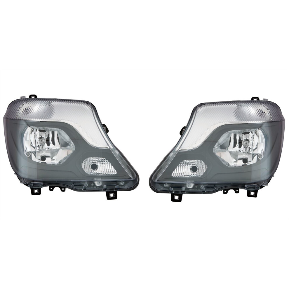 Mercedes Sprinter Mk2 Van 8/2013-> Black Inner Headlights Lamps 1 Pair O/S & N/S