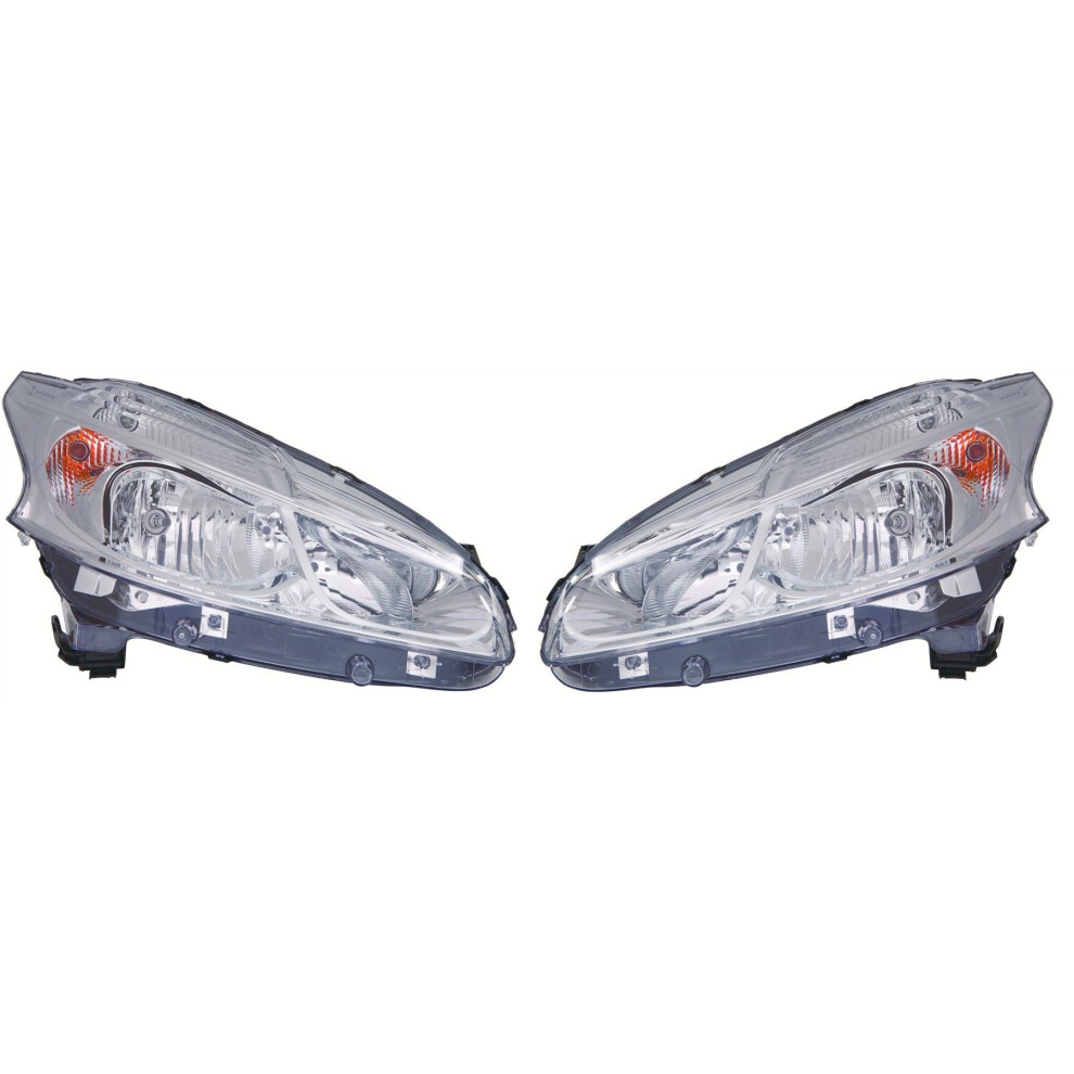 Peugeot 208 Hatchback 2012-7/2015 Headlights Headlamps Non Led Drl 1 Pair 5057795032957
