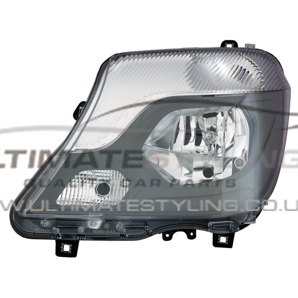 Mercedes Sprinter Mk2 Van 8/2013-> Inner Headlight Headlamp Passenger Side Black 5057795042901