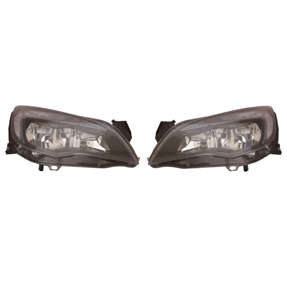Vauxhall Astra J Mk6 Hatchback 2010-12/2012 Headlights Headlamps 1 Pair Black 5057795030168