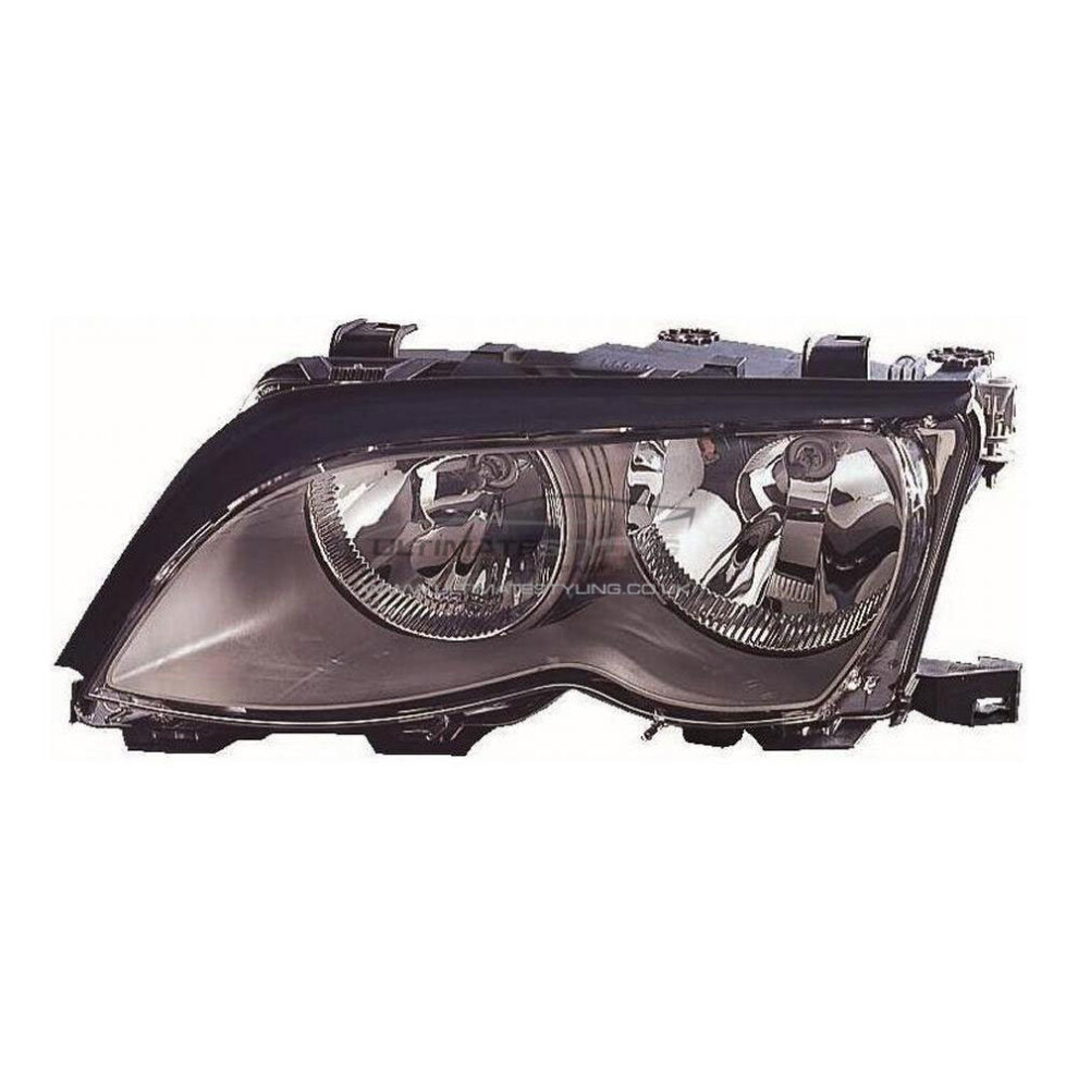 Bmw 3 Series E46 4 / 5 Door Saloon 2001-2005 Headlight Lamp Passenger Side Black 5057795035736