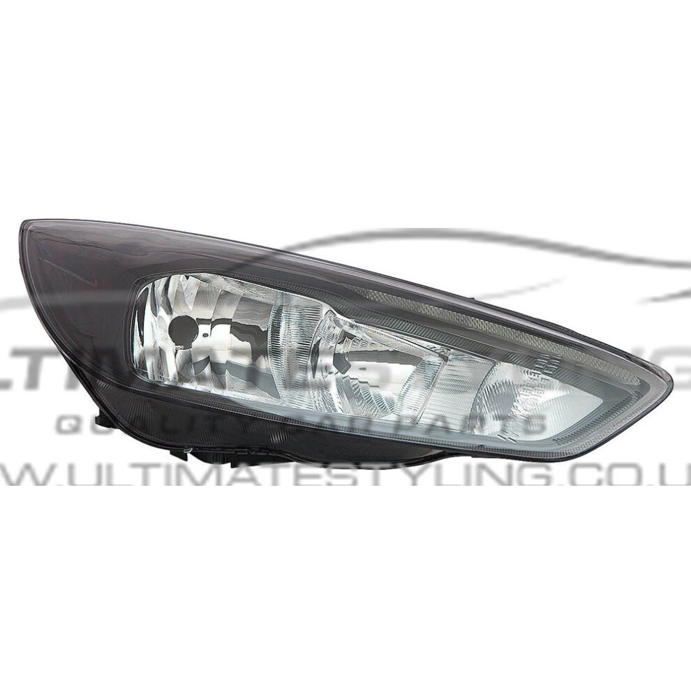Ford Focus Hatchback 10/2014-> Headlight Headlamp Led Drl Drivers Side O/S Black 5057795027977