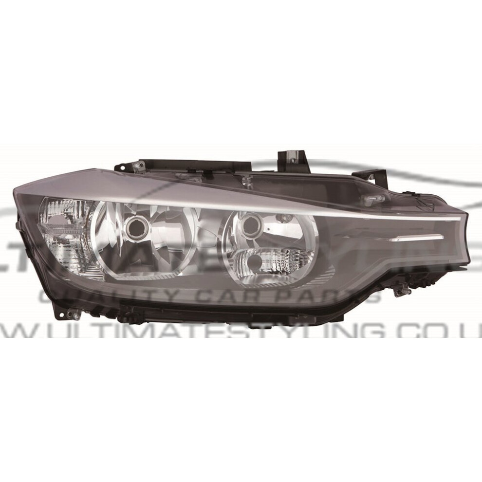 Bmw 3 Series F30 Saloon 2/2011-10/2015 Headlight Headlamp Drivers Side O/S Black 5057795036313