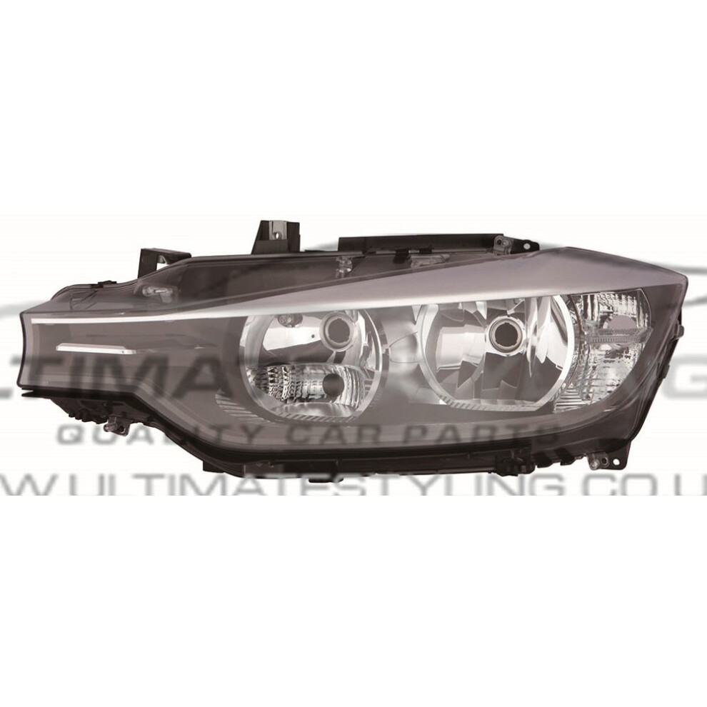 Bmw 3 Series F30 Saloon 2/2011-10/2015 Headlight Headlamp Passenger Side Black 5057795036344