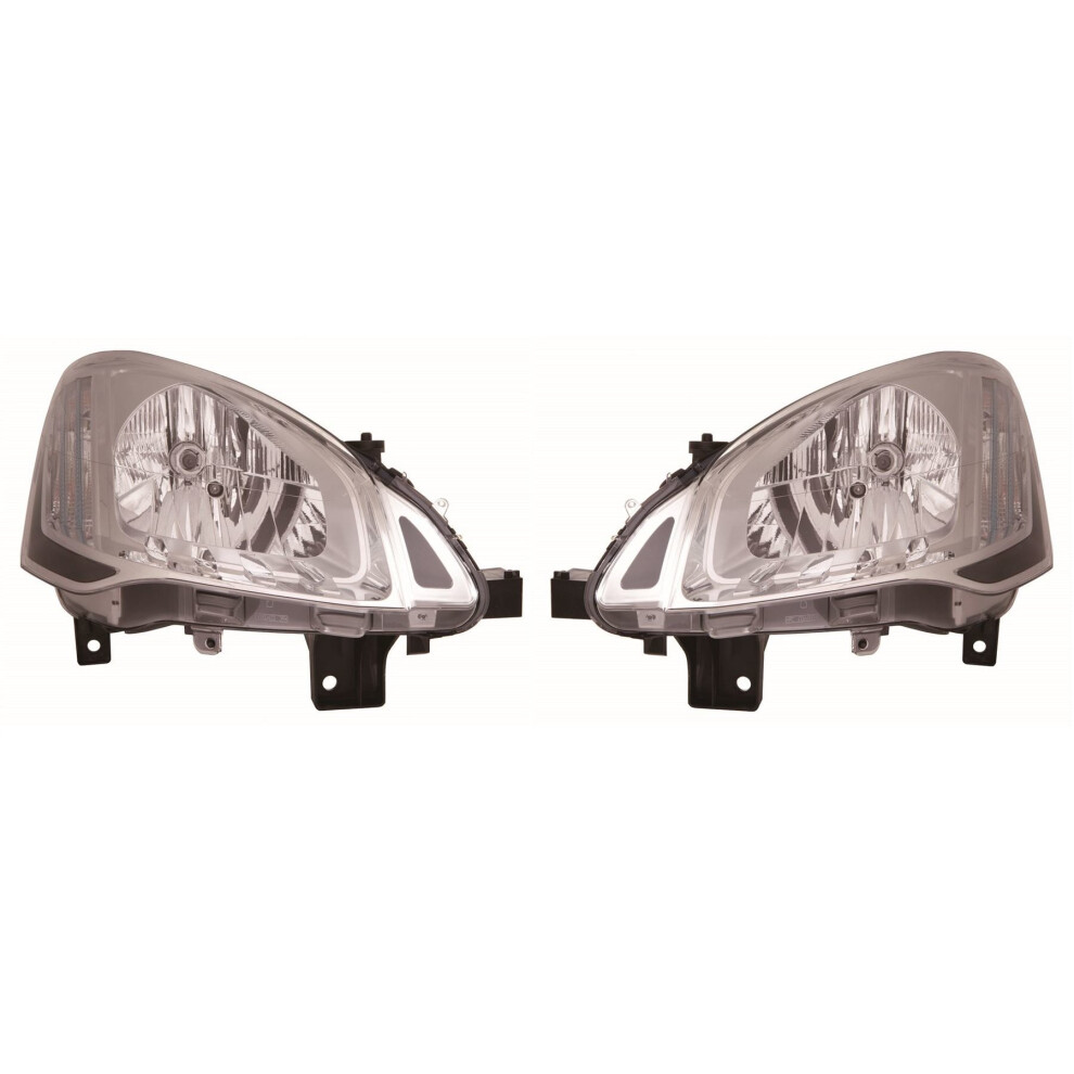Citroen Berlingo Mk2 Van 3/2012-> Halogen Headlights Headlamps 1 Pair O/S & N/S 5057795038836