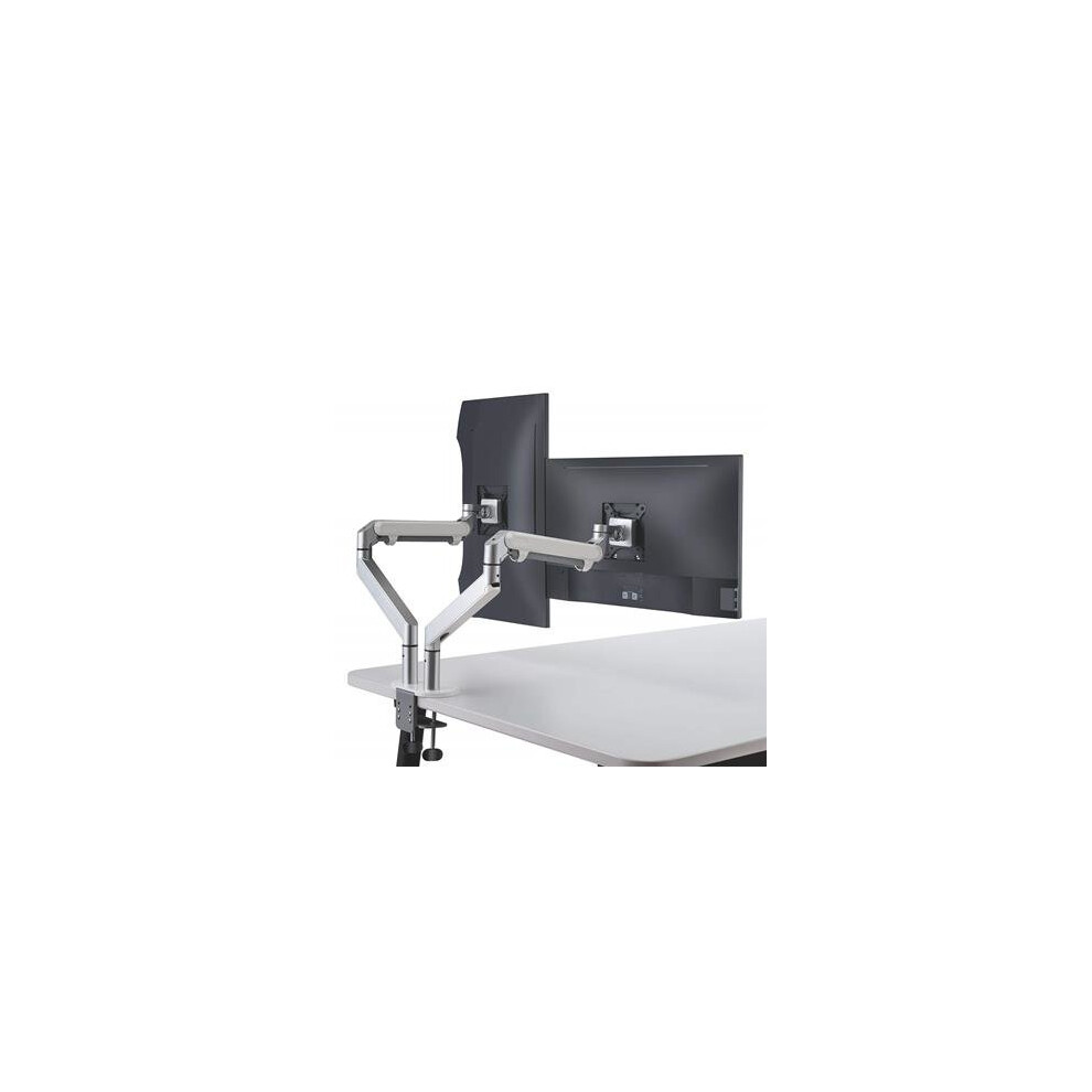 Thingy Club Thingyclubâ® Dual Gas Spring Lcd Arm Desk Vesa Bracket & Monitor Arm Stand For 10'-27' Screens: Tilt Up 90Â°/Down 85Â° Silver 742920561932