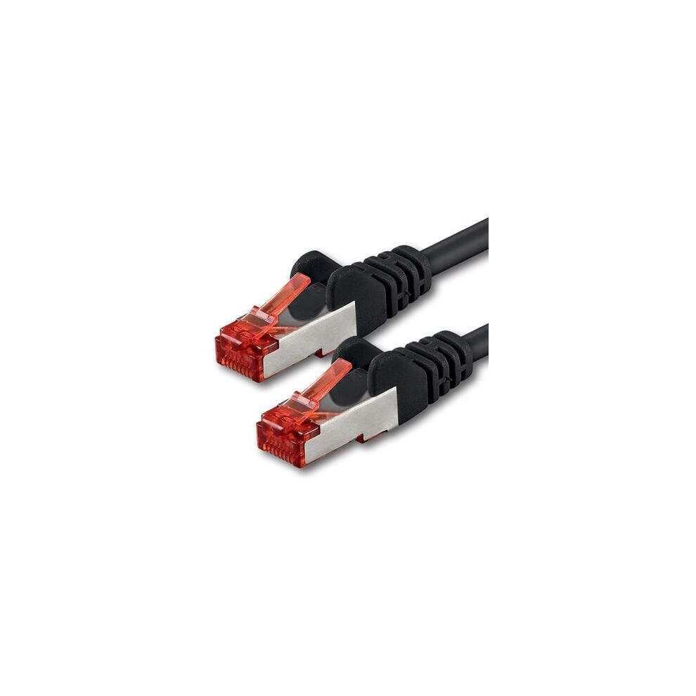 50M - 1 Piece - Cat6 Cat 6 Ethernet - Lan Network Cable Rj45 Internet | 10/100/1000/Mbit/S | Patchcabel | Cat 6 | S-Ftp | Double Shielded Black 4251073611952