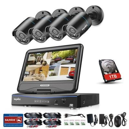 Sannce 720p 4ch hd best sale wireless nvr cctv camera system