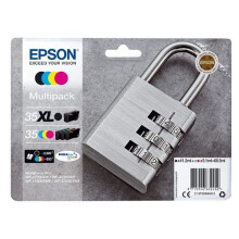 Genuine Epson 35XL Plus 35 Padlock Multipack Ink Cartridges, T3599 C13T35994010 Epson WorkForce