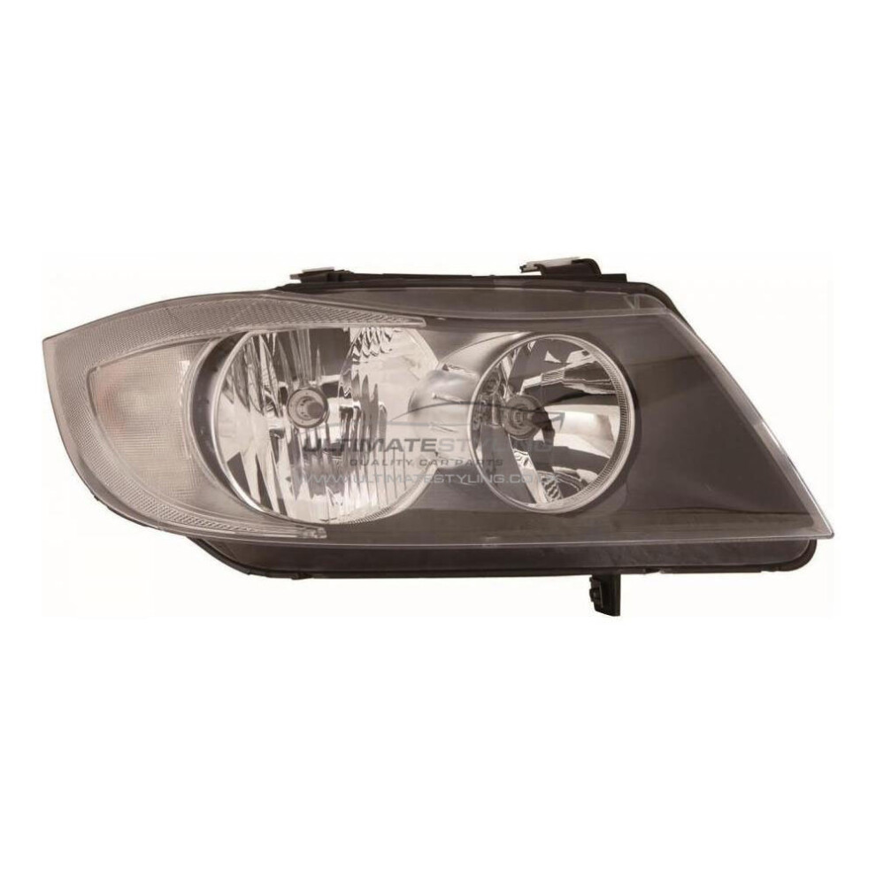 Bmw 3 Series E90 Saloon 3/2005-12/2008 Headlight Headlamp Drivers Side O/S Black 5057795036009