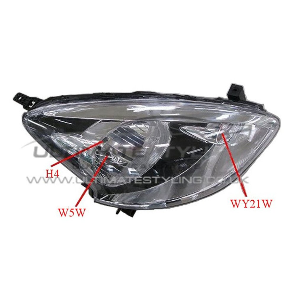 To Fit Nissan Micra K13 Hatchback 9/2013-> Headlight Headlamp Drivers Side Black 5057795030984