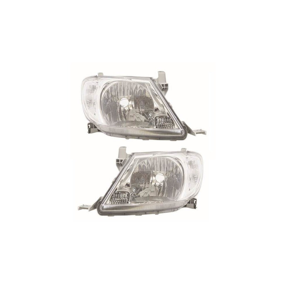 Toyota Hi-Lux Pickup 12/2009-2011 Headlights Headlamps 1 Pair O/S & N/S 5057795023375