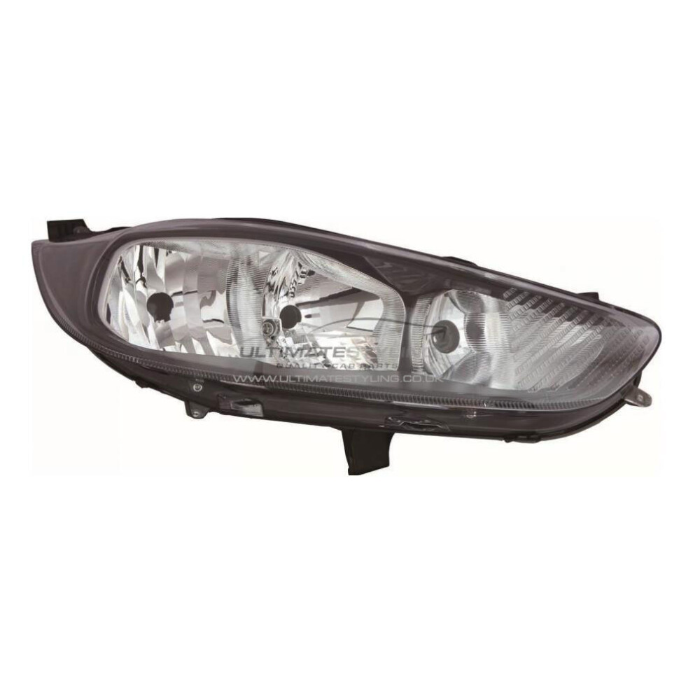 Ford Fiesta Mk7 Van 9/2012-> Headlight Headlamp Chrome Inner Drivers Side O/S 5057795046008