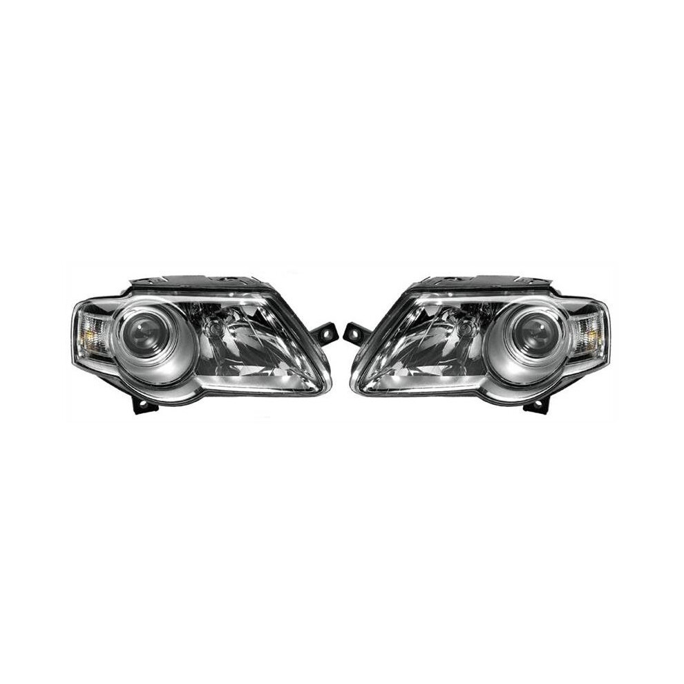 VW Passat Mk6 B6 Estate 6/2005-3/2011 Hella Headlights Headlamps Pair O/S & N/S