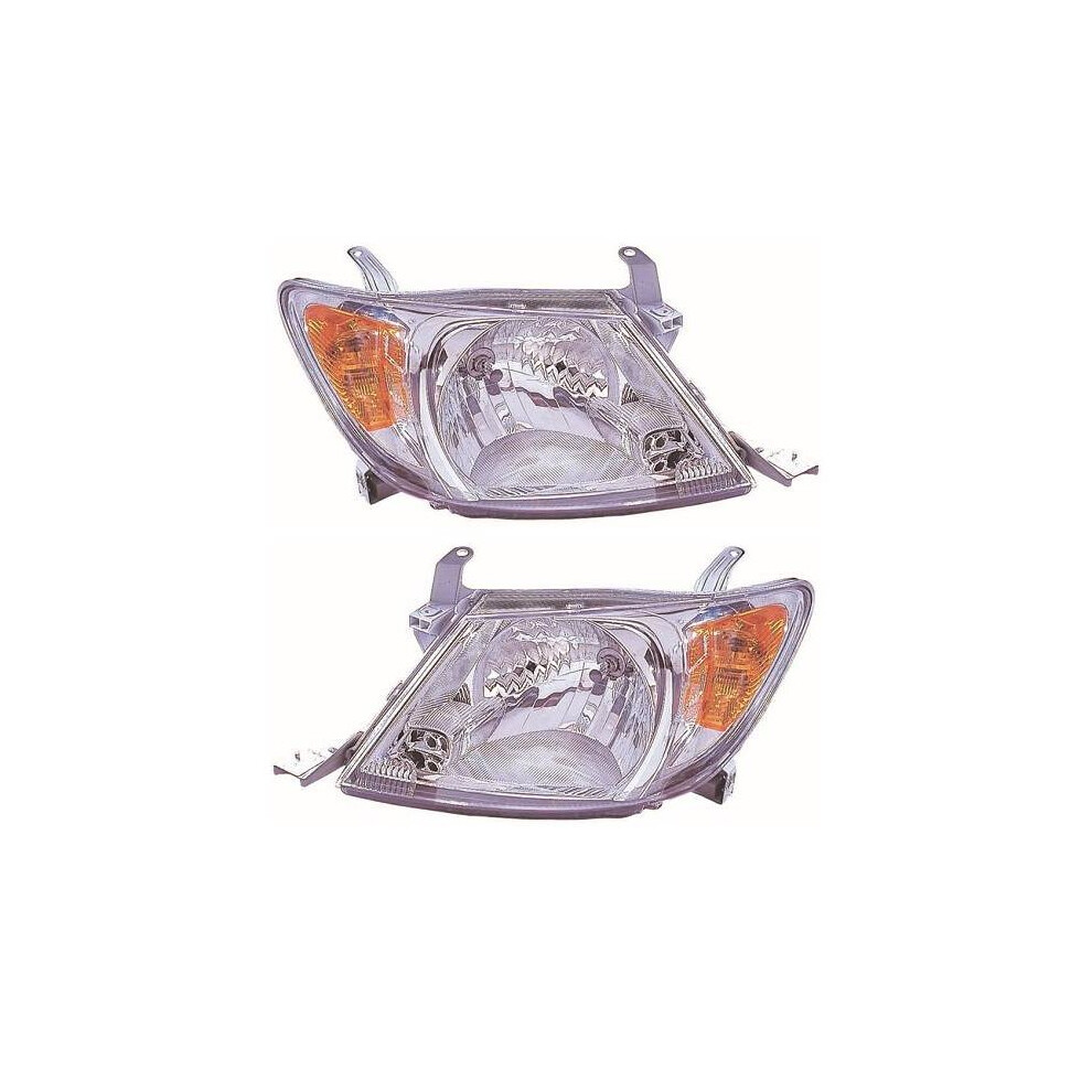 Toyota Hi-Lux Pickup 10/2005-3/2010 Headlights Headlamps 1 Pair O/S & N/S